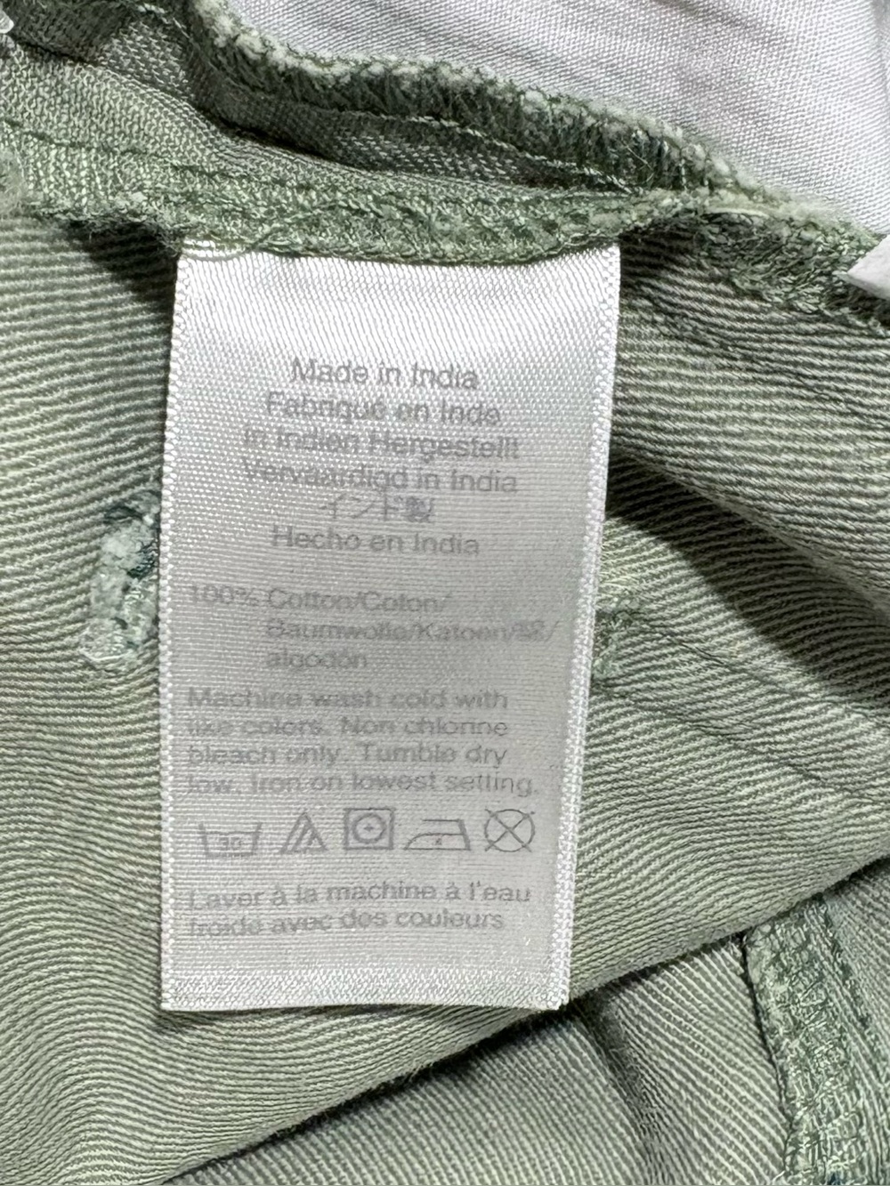 J. Crew High-Rise Button-Front Cropped Pants in Sage Green 28 - Picture 6 of 7